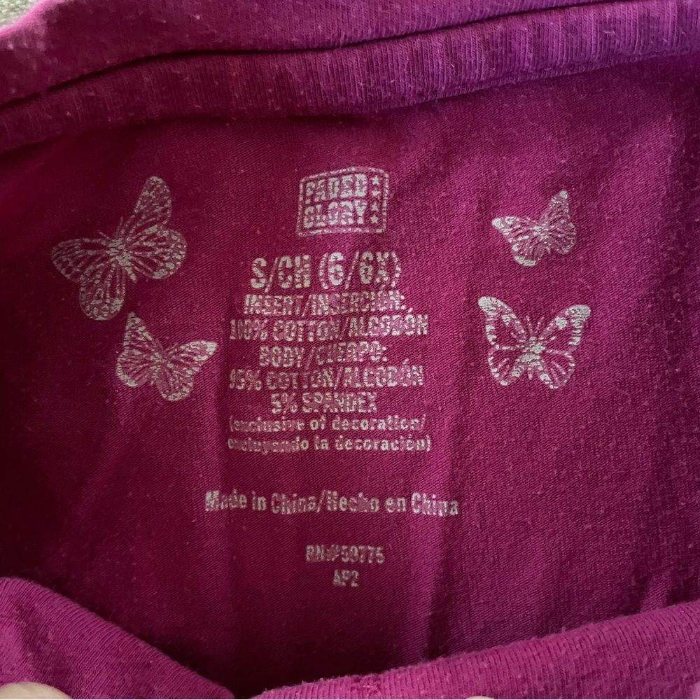 Faded Glory Little Girls Magenta Long Sleeve Shirt/ Tunic Size 6/ 6X - Picture 3 of 6